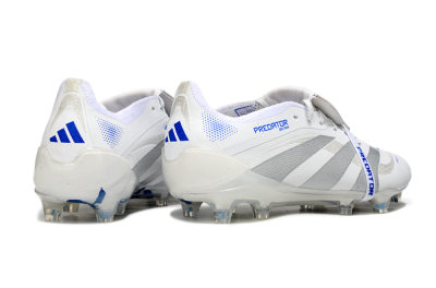 Adidas Predator Elite Foldover Tongue FG Low-Tops Football Boots - White/Silver/Blue