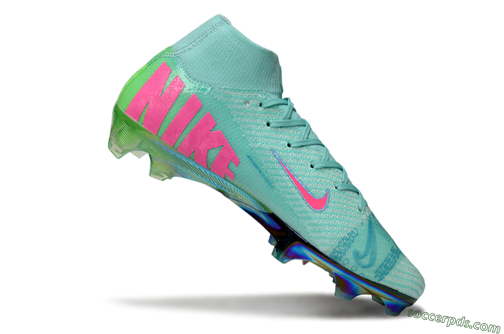 Nike Air Zoom Mercurial Superfly 10 Elite FG High-Tops Football Boots - Jade/Pink/Gold 4
