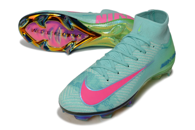 Nike Air Zoom Mercurial Superfly 10 Elite FG High-Tops Football Boots - Jade/Pink/Gold