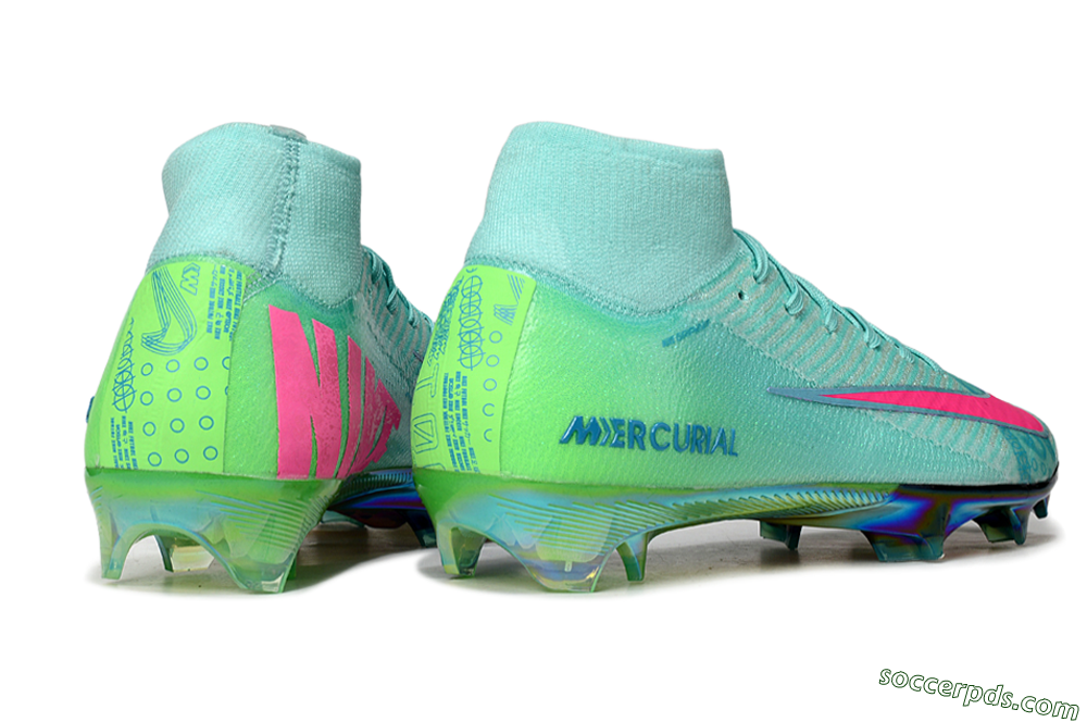 Nike Air Zoom Mercurial Superfly 10 Elite FG High-Tops Football Boots - Jade/Pink/Gold 6