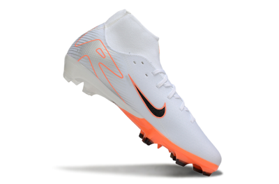 Nike Air Zoom Mercurial Superfly 10 Academy FG High-Tops Football Boots - White/Black/Orange/Silver
