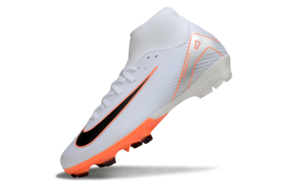 Nike Air Zoom Mercurial Superfly 10 Academy FG High-Tops Football Boots - White/Black/Orange/Silver