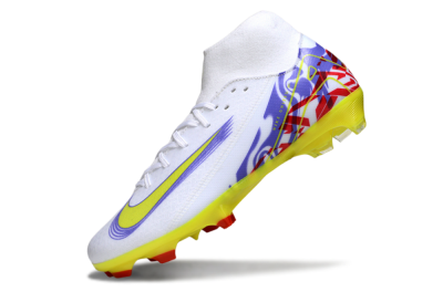 Nike Air Zoom Mercurial Superfly 10 Academy FG High-Tops Football Boots - White/Purple/Yellow/Red