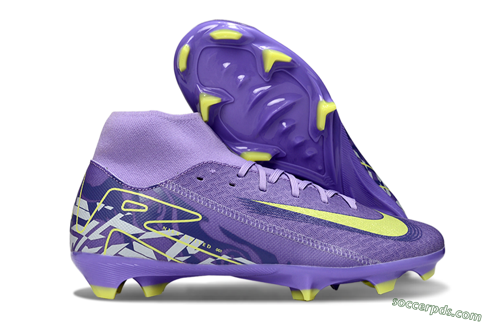 Nike Air Zoom Mercurial Superfly 10 Academy FG High-Tops Football Boots - Purple/Yellow/White 1