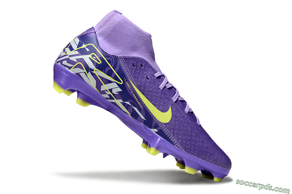 Nike Air Zoom Mercurial Superfly 10 Academy FG High-Tops Football Boots - Purple/Yellow/White 4