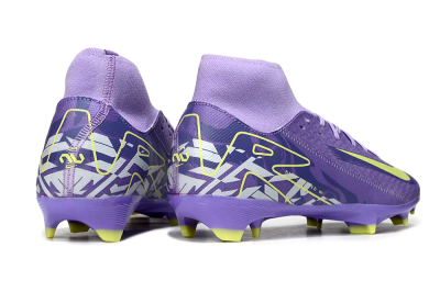 Nike Air Zoom Mercurial Superfly 10 Academy FG High-Tops Football Boots - Purple/Yellow/White