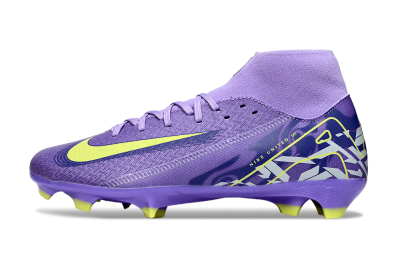Nike Air Zoom Mercurial Superfly 10 Academy FG High-Tops Football Boots - Purple/Yellow/White