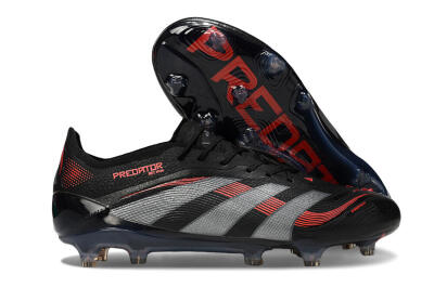 Adidas Predator 25 Elite FG Low-Tops Football Boots - Black/Grey/Red