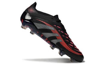 Adidas Predator 25 Elite FG Low-Tops Football Boots - Black/Grey/Red