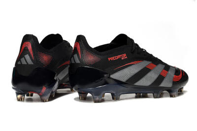 Adidas Predator 25 Elite FG Low-Tops Football Boots - Black/Grey/Red