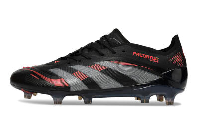 Adidas Predator 25 Elite FG Low-Tops Football Boots - Black/Grey/Red