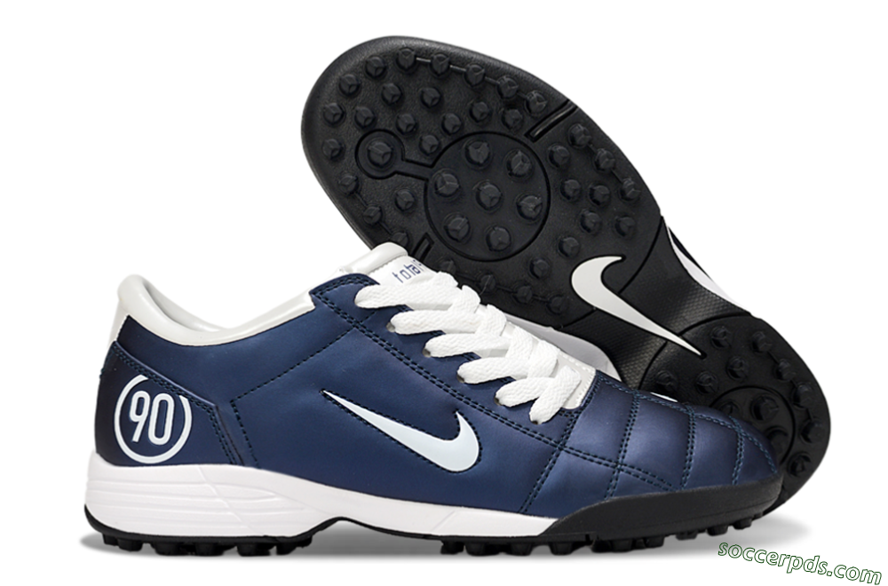 Nike Total 90 II TF Low-Tops Football Shoes - Blue/White/Black 1