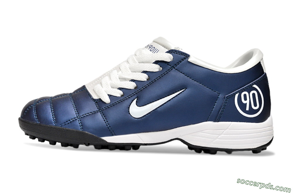 Nike Total 90 II TF Low-Tops Football Shoes - Blue/White/Black 2