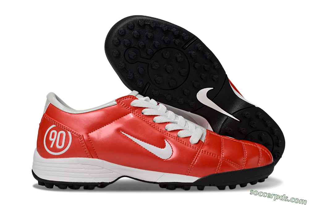 Nike Total 90 II TF Low-Tops Football Shoes - Red/White/Black 1