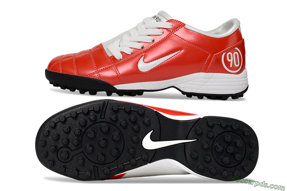Nike Total 90 II TF Low-Tops Football Shoes - Red/White/Black 0