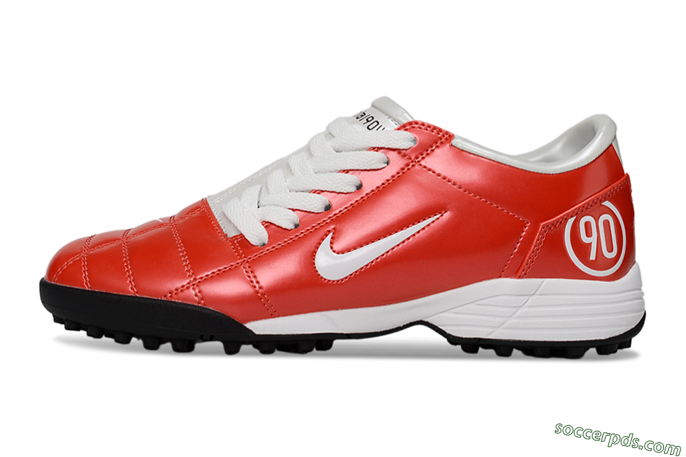 Nike Total 90 II TF Low-Tops Football Shoes - Red/White/Black 2