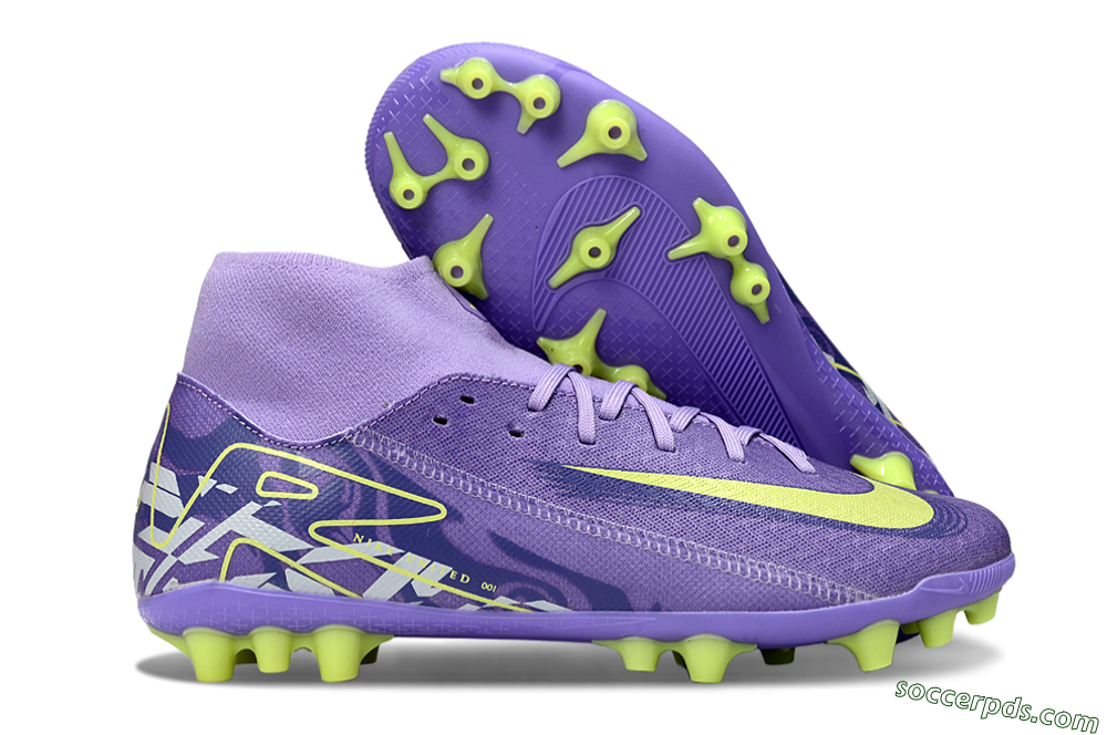 Nike Air Zoom Mercurial Superfly 10 Academy AG High-Tops Football Boots - Purple/Yellow/White 1