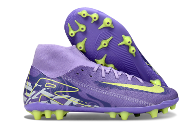 Nike Air Zoom Mercurial Superfly 10 Academy AG High-Tops Football Boots - Purple/Yellow/White
