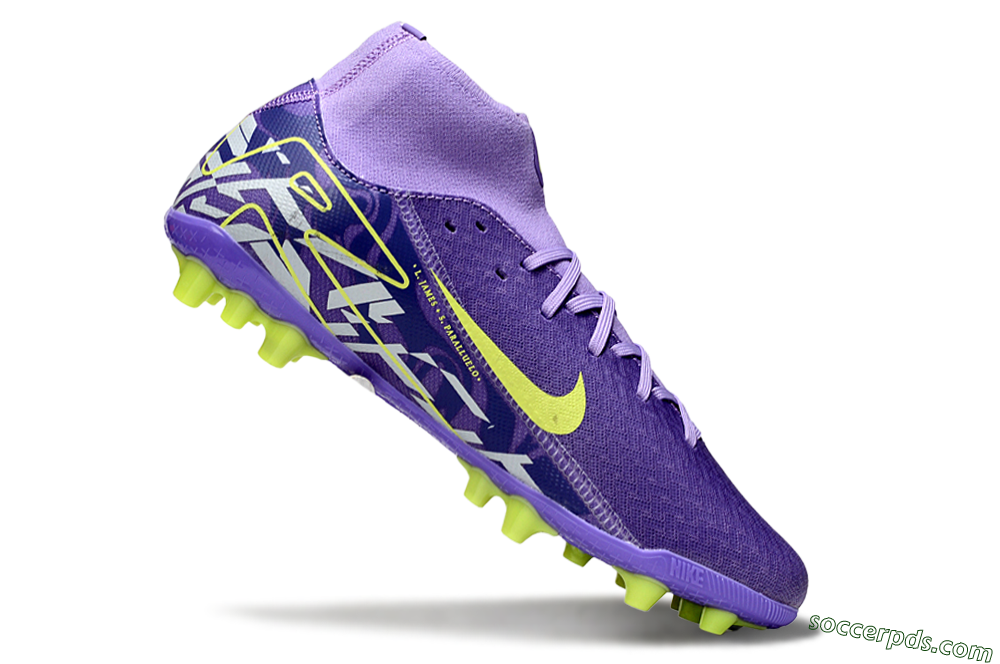 Nike Air Zoom Mercurial Superfly 10 Academy AG High-Tops Football Boots - Purple/Yellow/White 4