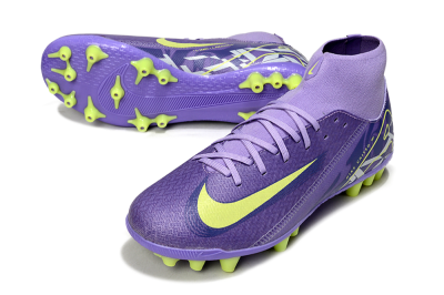 Nike Air Zoom Mercurial Superfly 10 Academy AG High-Tops Football Boots - Purple/Yellow/White
