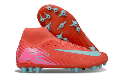 Nike Air Zoom Mercurial Superfly 10 Academy AG High-Tops Football Boots - Red/Jade/Pink