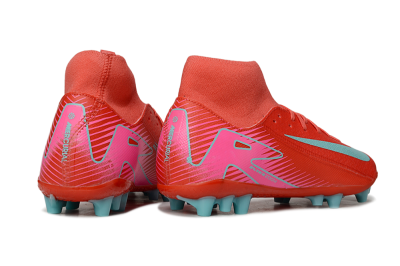 Nike Air Zoom Mercurial Superfly 10 Academy AG High-Tops Football Boots - Red/Jade/Pink