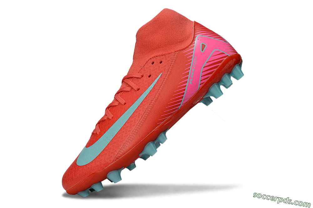 Nike Air Zoom Mercurial Superfly 10 Academy AG High-Tops Football Boots - Red/Jade/Pink 5