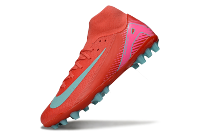 Nike Air Zoom Mercurial Superfly 10 Academy AG High-Tops Football Boots - Red/Jade/Pink
