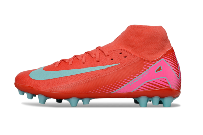 Nike Air Zoom Mercurial Superfly 10 Academy AG High-Tops Football Boots - Red/Jade/Pink