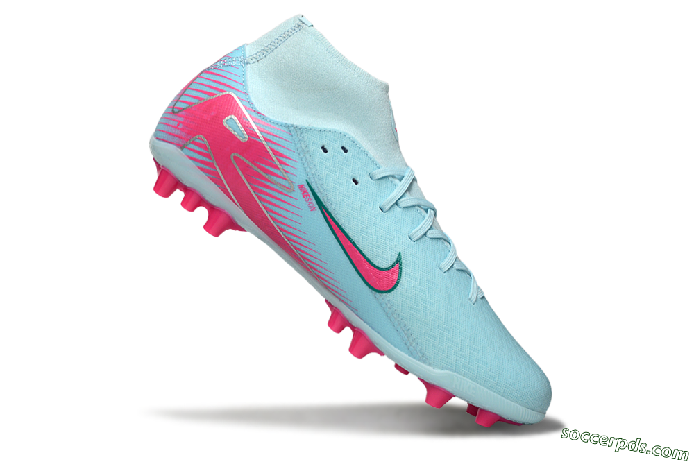 Nike Air Zoom Mercurial Superfly 10 Academy AG High-Tops Football Boots - Jade/Pink/Silver 4