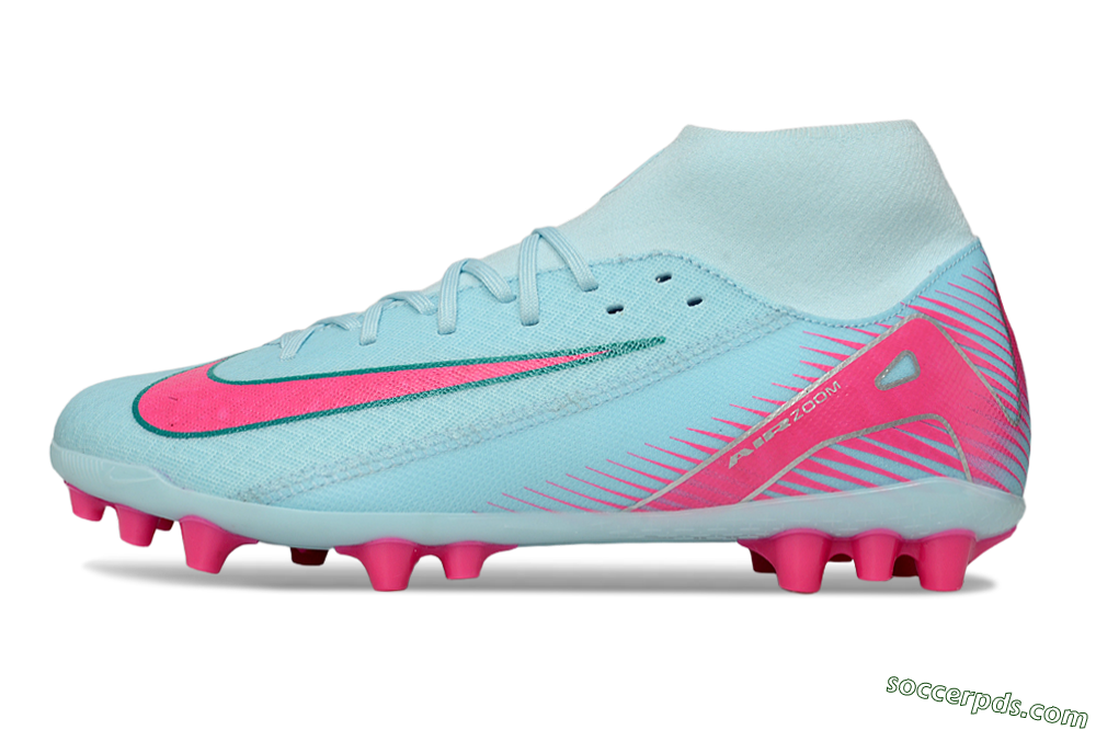 Nike Air Zoom Mercurial Superfly 10 Academy AG High-Tops Football Boots - Jade/Pink/Silver 2