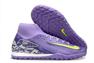 Nike Air Zoom Mercurial Superfly 10 Academy TF High-Tops Football Shoes - Purple/Yellow/White
