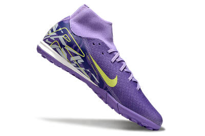 Nike Air Zoom Mercurial Superfly 10 Academy TF High-Tops Football Shoes - Purple/Yellow/White
