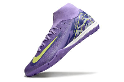 Nike Air Zoom Mercurial Superfly 10 Academy TF High-Tops Football Shoes - Purple/Yellow/White