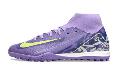 Nike Air Zoom Mercurial Superfly 10 Academy TF High-Tops Football Shoes - Purple/Yellow/White