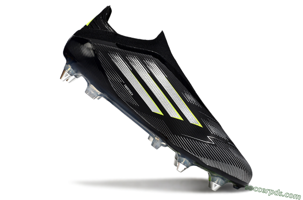 Adidas F50 Elite Laceless SG Low-Tops Football Boots - Black/Silver/Yellow 4
