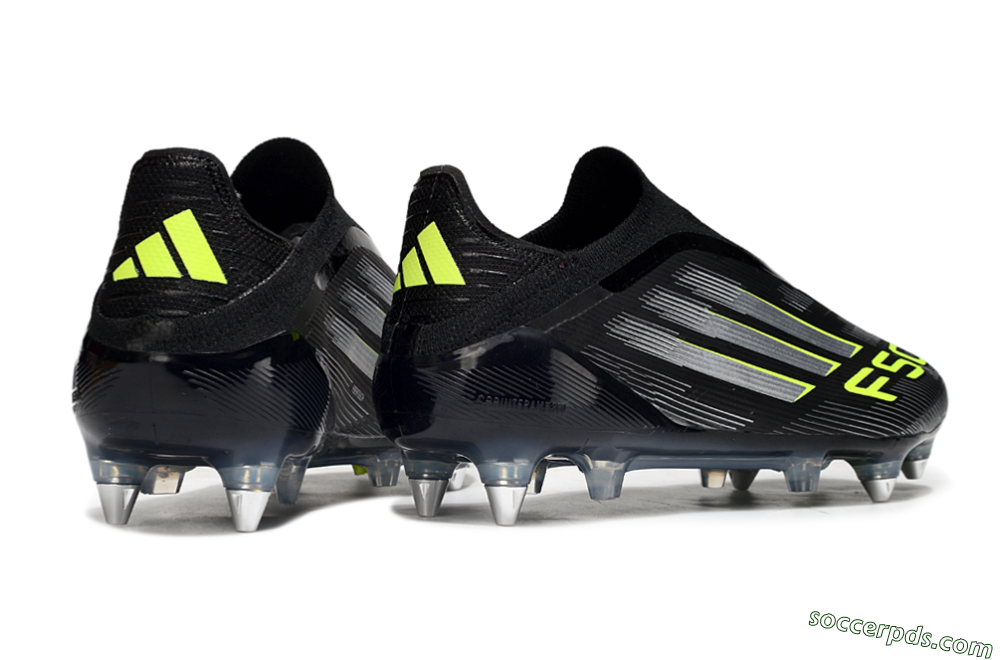 Adidas F50 Elite Laceless SG Low-Tops Football Boots - Black/Silver/Yellow 6