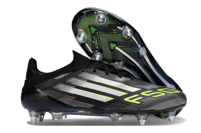 Adidas F50 Elite SG Low-Tops Football Boots - Black/Silver/Yellow