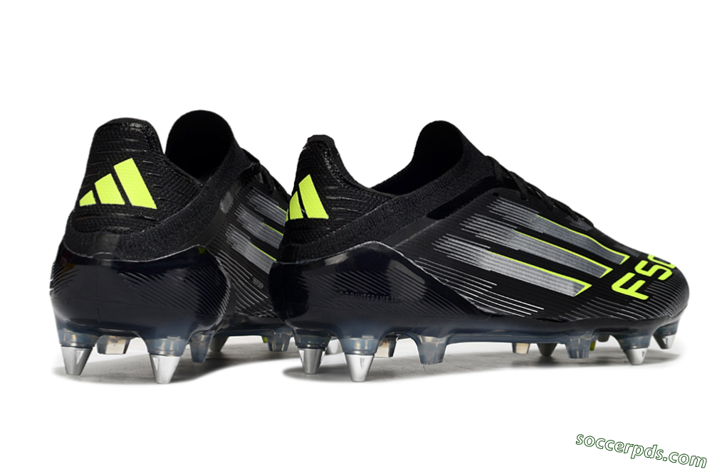 Adidas F50 Elite SG Low-Tops Football Boots - Black/Silver/Yellow 6
