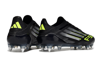 Adidas F50 Elite SG Low-Tops Football Boots - Black/Silver/Yellow