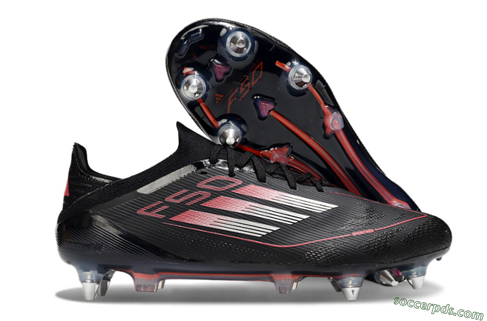 Adidas F50 Elite SG Low-Tops Football Boots - Black/Silver/Red 1