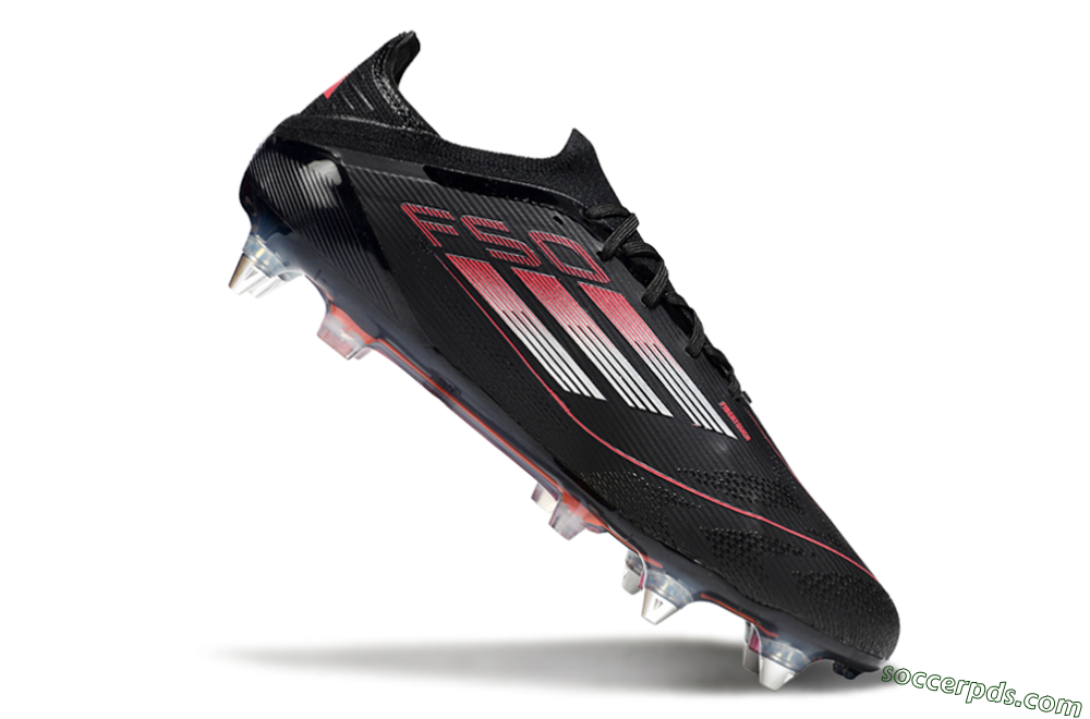 Adidas F50 Elite SG Low-Tops Football Boots - Black/Silver/Red 4
