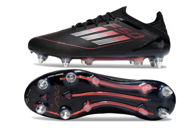 Adidas F50 Elite SG Low-Tops Football Boots - Black/Silver/Red