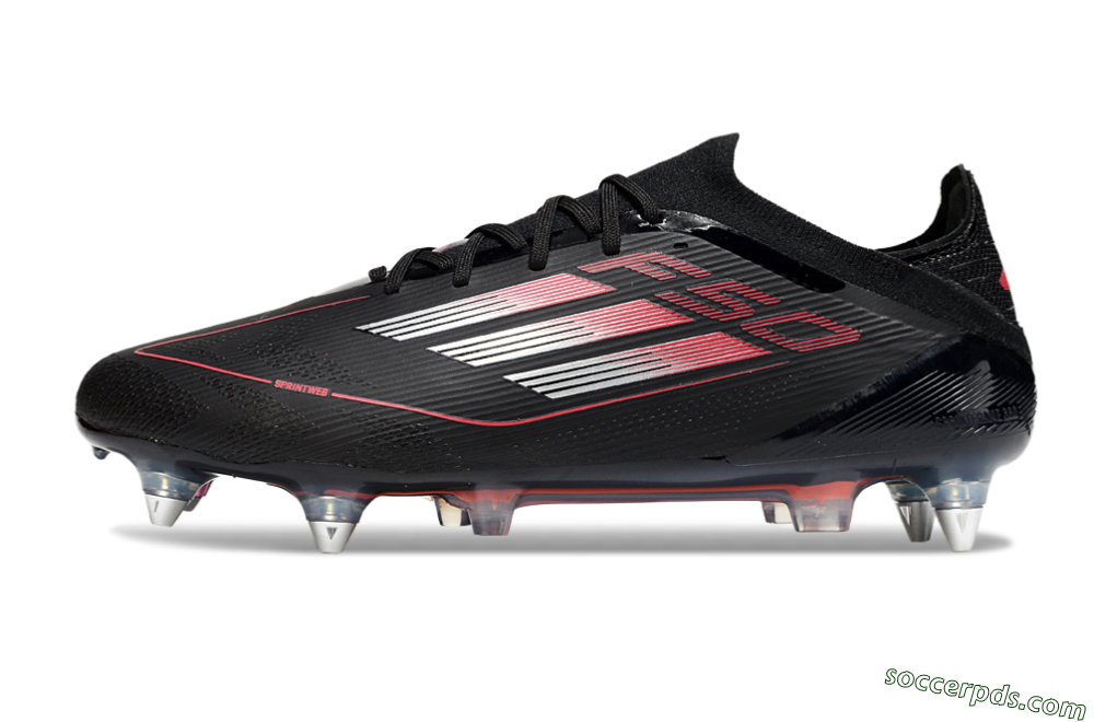 Adidas F50 Elite SG Low-Tops Football Boots - Black/Silver/Red 2