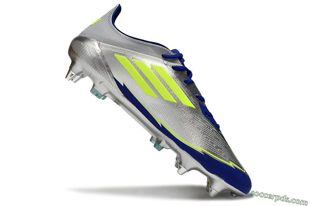 Adidas F50 Elite SG Low-Tops Football Boots - Silver/Yellow/Blue 4