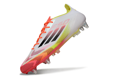Adidas F50 Elite SG Low-Tops Football Boots - White/Red/Yellow