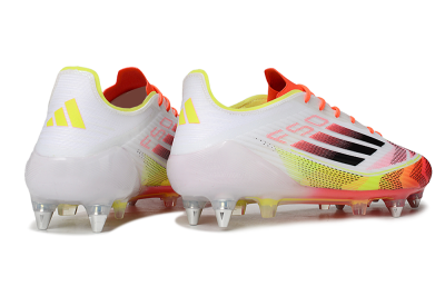 Adidas F50 Elite SG Low-Tops Football Boots - White/Red/Yellow