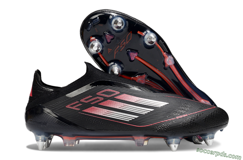 Adidas F50 Elite Laceless SG Low-Tops Football Boots - Black/Silver/Red 1