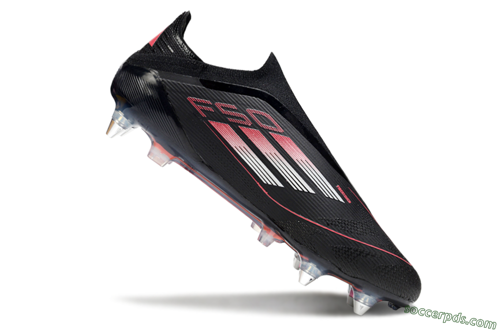 Adidas F50 Elite Laceless SG Low-Tops Football Boots - Black/Silver/Red 4