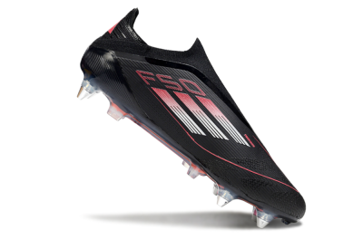 Adidas F50 Elite Laceless SG Low-Tops Football Boots - Black/Silver/Red